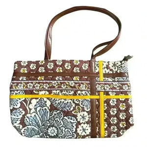 Vera Bradley Slate Blooms Zippidy Quilted Tote